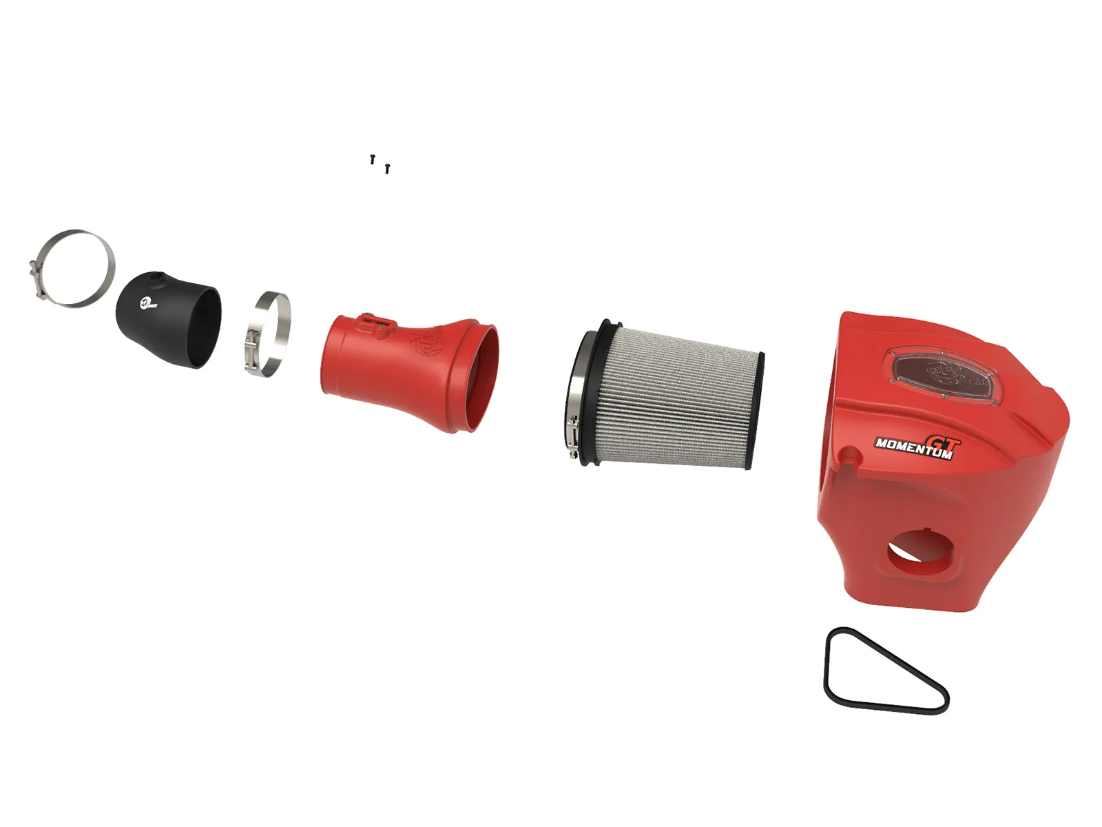 Układ dolotowy Momentum GT Cold Air Intake System in Raising Hell Red w/ Pro DRY S Filter | Dodge Challenger | Dodge Charger | 6.2 hellcat | 2015-2016 - obrazek 3