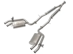 Układ Wydechowy Gemini XV 3 IN to Dual 2-1/2 IN 304 Stainless Steel Cat-Back Exhaust System w/ Cut-Out| KIA Stinger | 2.5 | 2022-2023