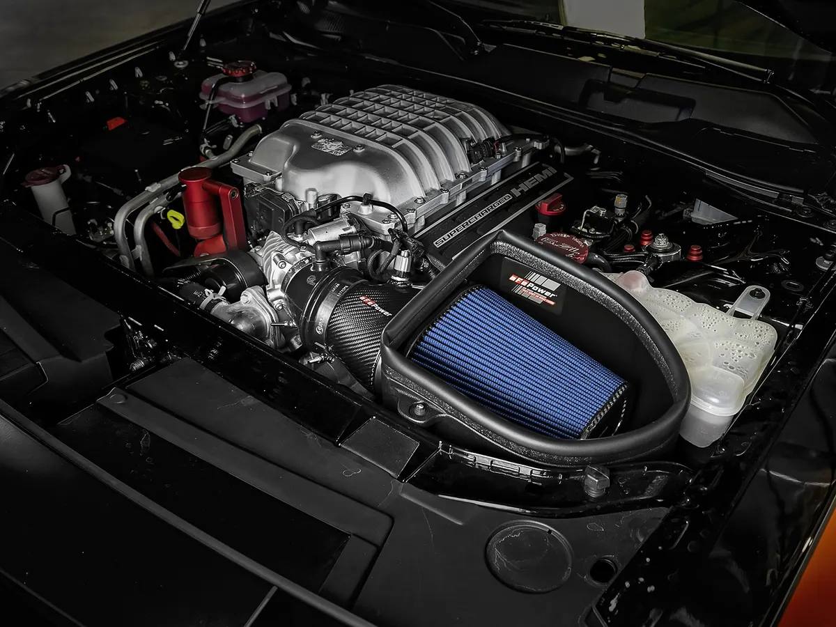 Układ dolotowy Track Series Carbon Fiber w/ Pro 5R Filter | CHALLENGER | 6.2 HELLCAT | 2018-2023 - obrazek 4